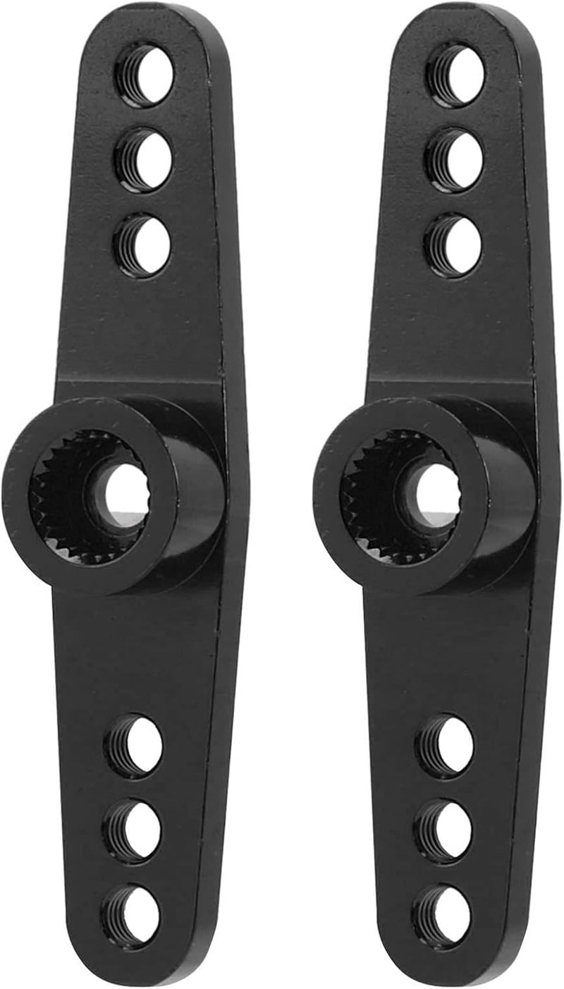 Black Aluminium Alloy 25T CNC RC Steering Servo Arm Set 2pcs For 10 Scale RC Car - Image 1