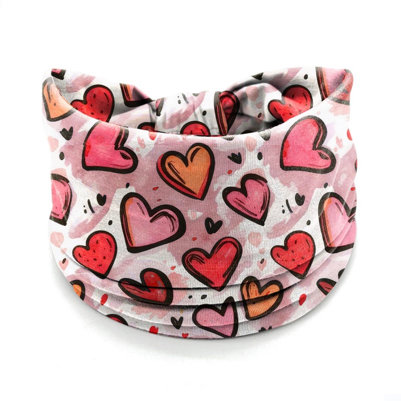winthrop 4 Pcs Valentine's Day Headbands for Women - Red Pink Heart Cute Love Hair Band, Stretchy Breathable Non-Slip Wide Headwrap for Holiday,Yoga, Running, Party, Costume Dress Up - Image 4