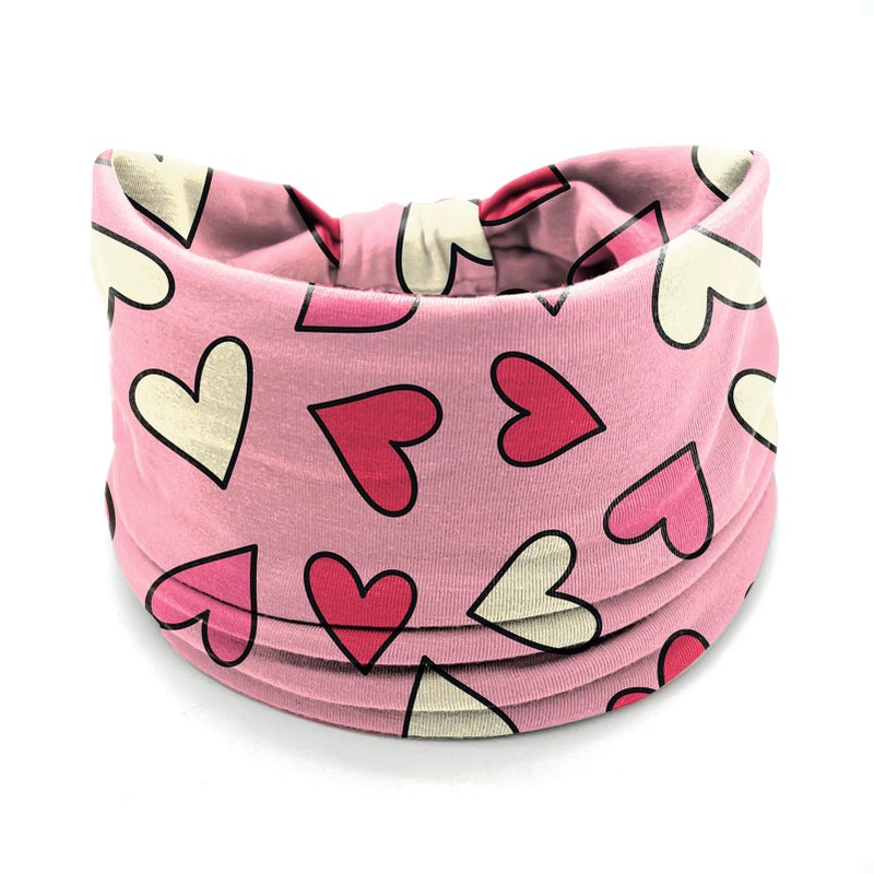 winthrop 4 Pcs Valentine's Day Headbands for Women - Red Pink Heart Cute Love Hair Band, Stretchy Breathable Non-Slip Wide Headwrap for Holiday,Yoga, Running, Party, Costume Dress Up - Image 5
