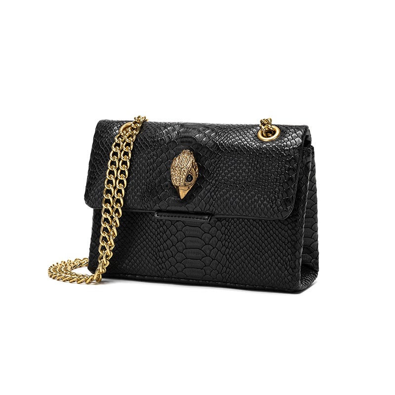 Kurt Geiger Women's Small Square Crossbody Bag – Eagle Head Design, Chain & Rhinestone Accents - Image 3