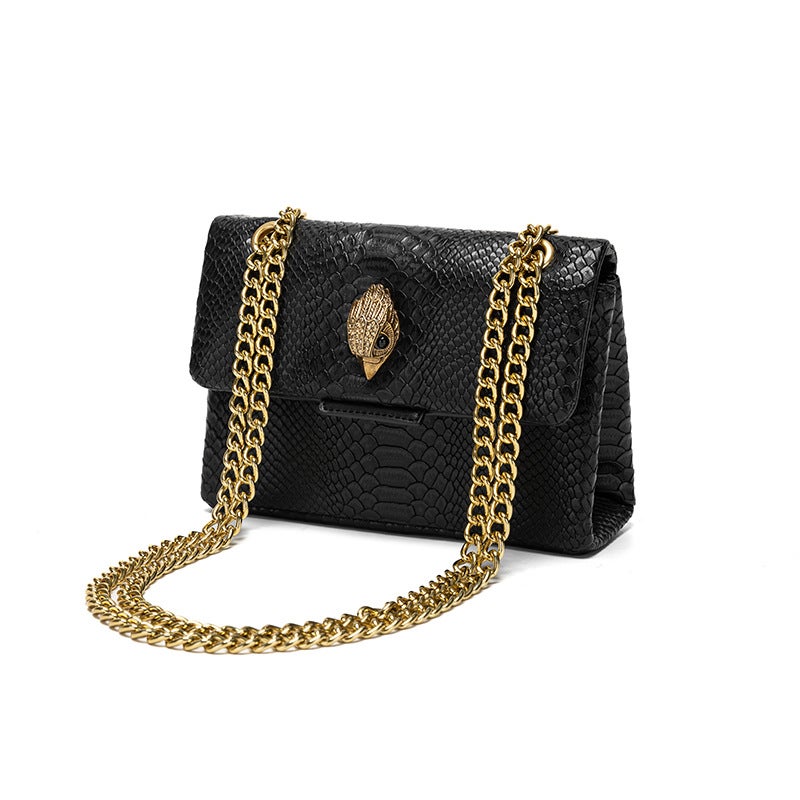 Kurt Geiger Women's Small Square Crossbody Bag – Eagle Head Design, Chain & Rhinestone Accents - Image 4