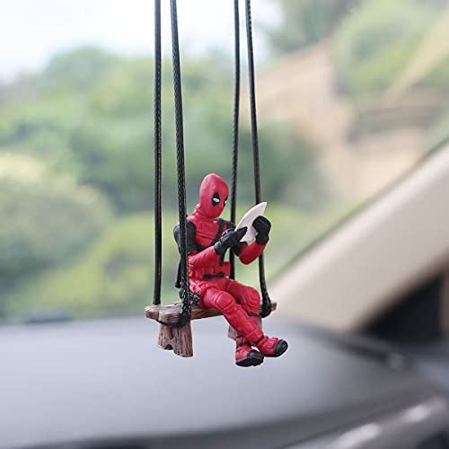 WYJS Funny Anime Car Mirror Hanging Accessories Car Pendant Reading Deadpol Ornaments Auto Rearview Mirror Decoration Car Accessories Car Interior Decor - Image 4