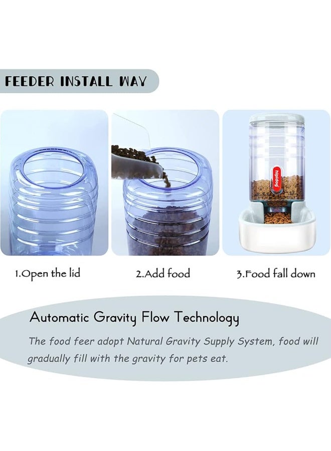 Neostyle NeoStyle Automatic Dog Cat Feeder and Water Dispenser, 3.8L Large Capacity Dog Water Dispenser Dog Food Dispenser Set for Small, Medium and Large Pets  - Image 5
