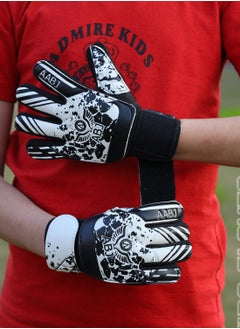 ABJ Youth Soccer Goalie Gloves Heavy Grip Palm, Double Wrist Support for Boys, Kids, Children - 4mm Latex - Football Goalkeeper Gloves,  - Image 5