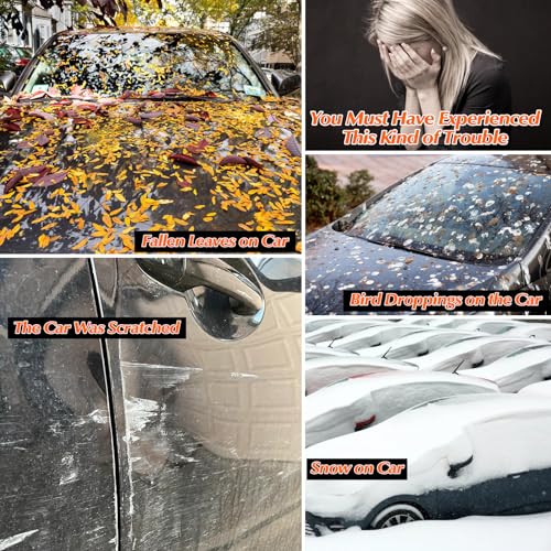 QUYDDC 16-Layer Special Full Car Cover Fit for 2007-2024 Sub-aru WRX Impreza STI, Ultra Heavy 600D Oxford Cloth, All-Weather Protection Summer Sun Exposure and Winter Snow Rain Dust UV, Black - Image 3
