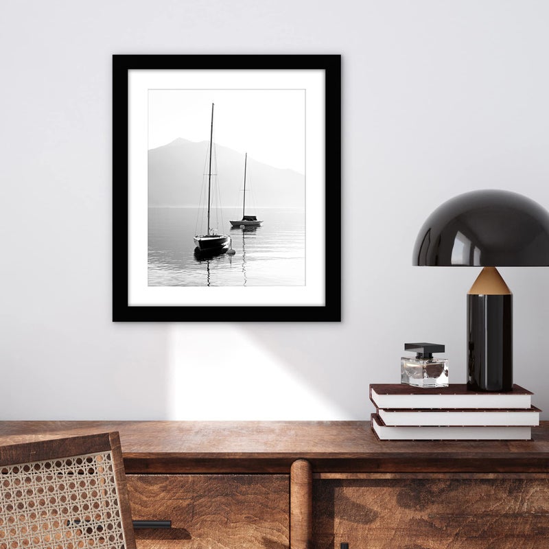 Americanflat 10x12 Picture Frame with Shatter-Resistant Glass - Use as 8x10 Frame with Mat or Display 10x12 Photo Without Mat - Signature Collection - Picture Frames for Wall Display - Black - Image 4
