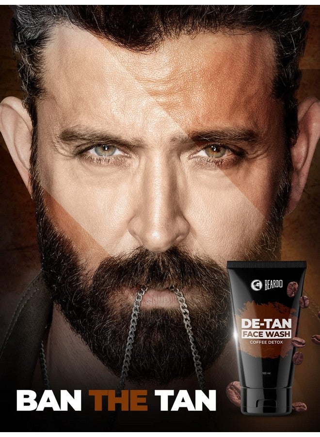 BEARDO غسول الوجه ديتان للرجال 100 مل؛ غسول الوجه للتحكم في دهون البشرة وإزالة السمرة للرجال؛ التخلص من سموم القهوة يخفف من التهاب الجلد وحروق الشمس، 3.4 أونصة سائلة - Image 2