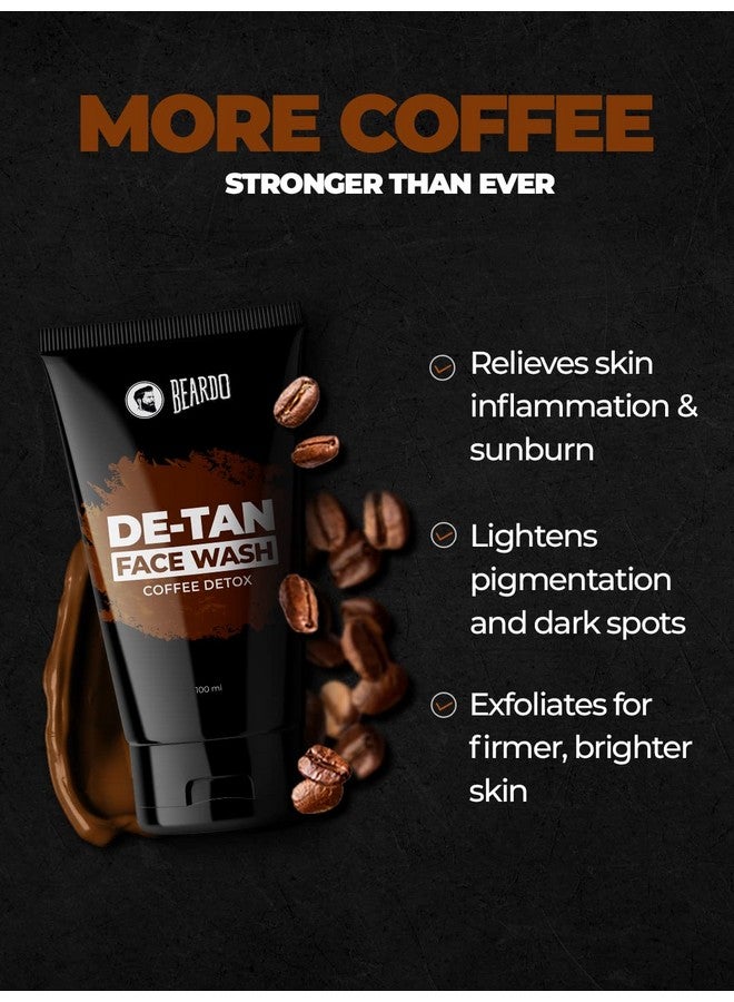 BEARDO غسول الوجه ديتان للرجال 100 مل؛ غسول الوجه للتحكم في دهون البشرة وإزالة السمرة للرجال؛ التخلص من سموم القهوة يخفف من التهاب الجلد وحروق الشمس، 3.4 أونصة سائلة - Image 4