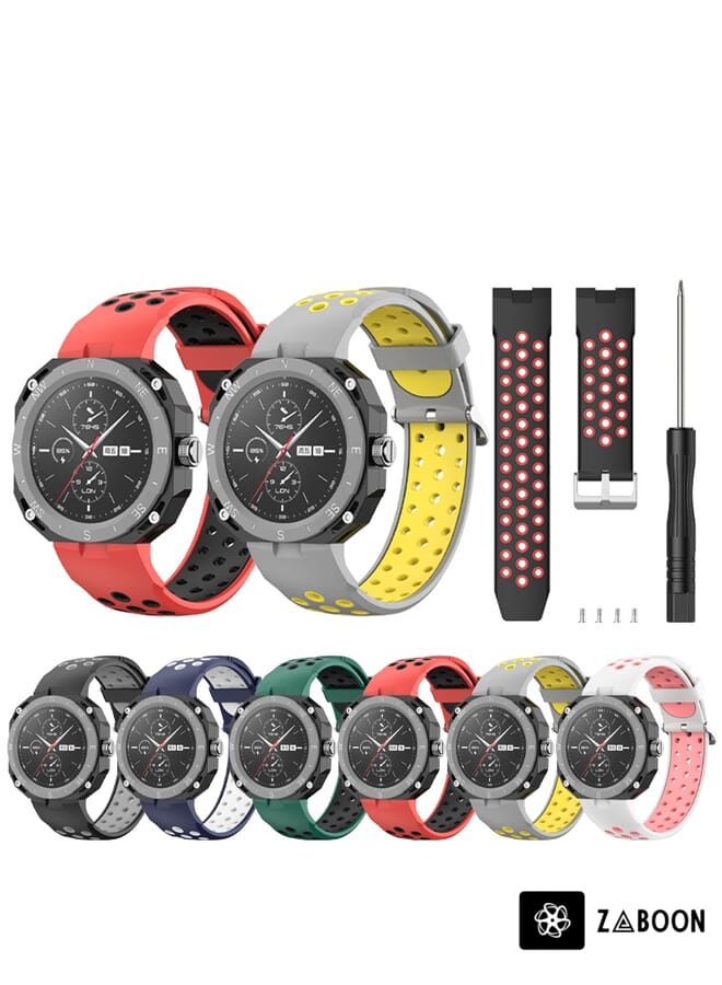 Zaboon Huawei Watch GT Cyber Two-Color Breathable Watch Band - Image 2