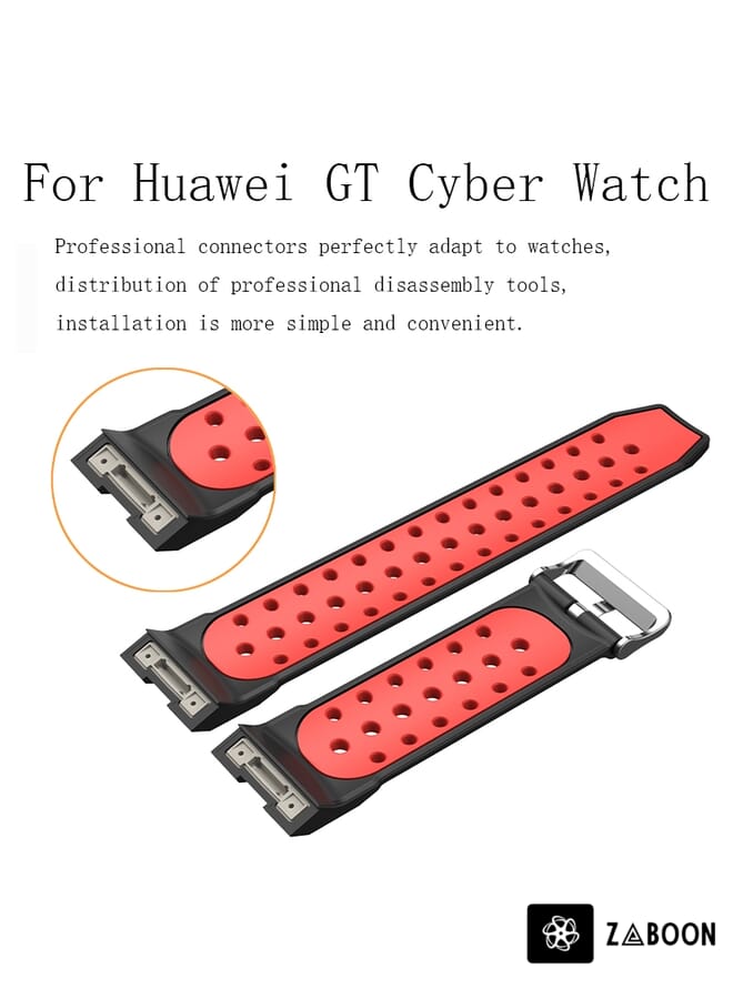 Zaboon Huawei Watch GT Cyber Two-Color Breathable Watch Band - Image 4