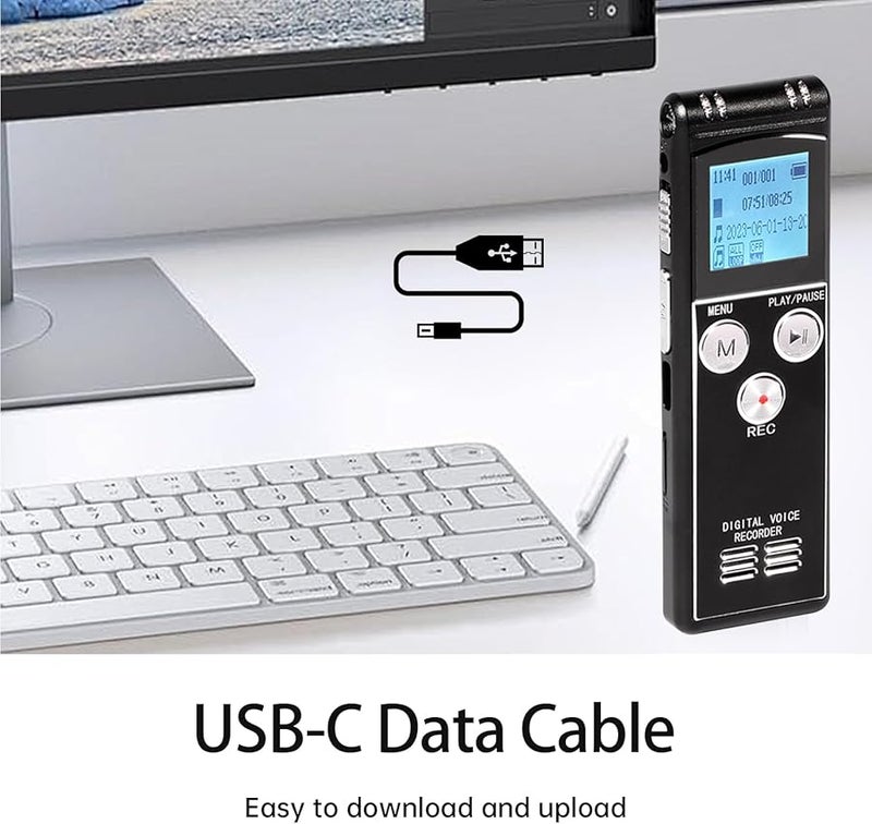 Digital Voice Recorder 32GB with Password Protection LED Screen for Lectures - Image 5