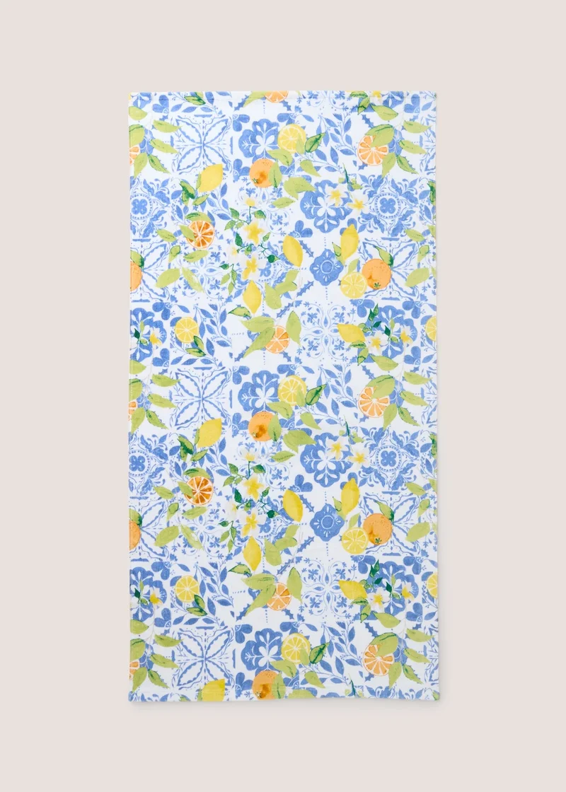 Matalan Amalfi lemon Beach Towel Multi