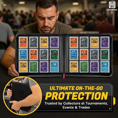 MEIYODECK Toploader Binder | Holds 384 Toploaders | 12-Pocket | Ringless Double-Sided Pockets | Includes Collector Tweezers & Gloves | Premium Top Loader Binder for Trading Cards, Pokemon, Yu-Gi-Oh & TCG - Image 5