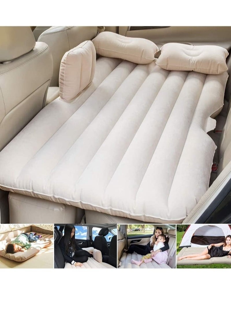 Generic Car Travel Bed 138 * 85 45Cm Suv Air Mattresses Inflatable For Camping Children Rear Double Adjustable Sleeping Pad Airbed Seat Cover Cushion Flocking Cloth Mvp With Pump - Image 1