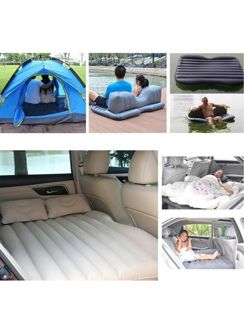 Generic Car Travel Bed 138 * 85 45Cm Suv Air Mattresses Inflatable For Camping Children Rear Double Adjustable Sleeping Pad Airbed Seat Cover Cushion Flocking Cloth Mvp With Pump - Image 5