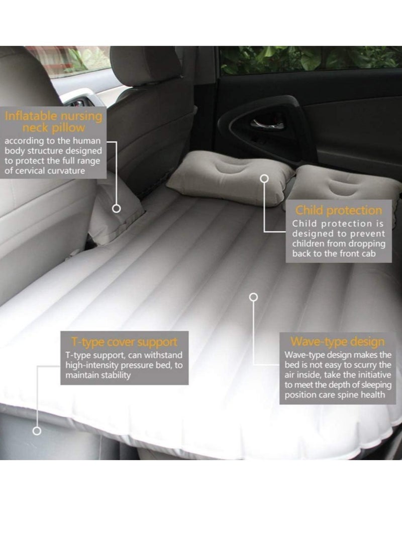 Generic Car Travel Bed 138 * 85 45Cm Suv Air Mattresses Inflatable For Camping Children Rear Double Adjustable Sleeping Pad Airbed Seat Cover Cushion Flocking Cloth Mvp With Pump - Image 3