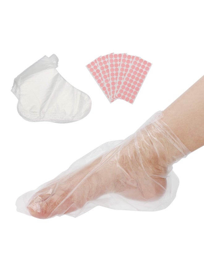 Segbeauty Paraffin Bath Liners for Foot, 200 Counts Plastic Foot Covers, Booties for Feet Thermal Foot Liners, Foot Protectors with 200 Stickers for Snug Closure, Wax thera-py Foot Bags - Image 3