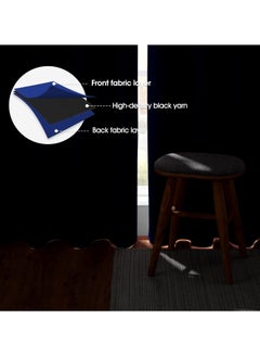 KYD 1 Panel Blackout Curtains,Darkening Curtains Decorative Thread Foil Blackout Curtains, Thermal Insulated Room Darkening Curtains for Bedroom Living Room 214x132 cm  - Image 3