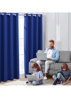KYD 1 Panel Blackout Curtains,Darkening Curtains Decorative Thread Foil Blackout Curtains, Thermal Insulated Room Darkening Curtains for Bedroom Living Room 214x132 cm  - Image 2