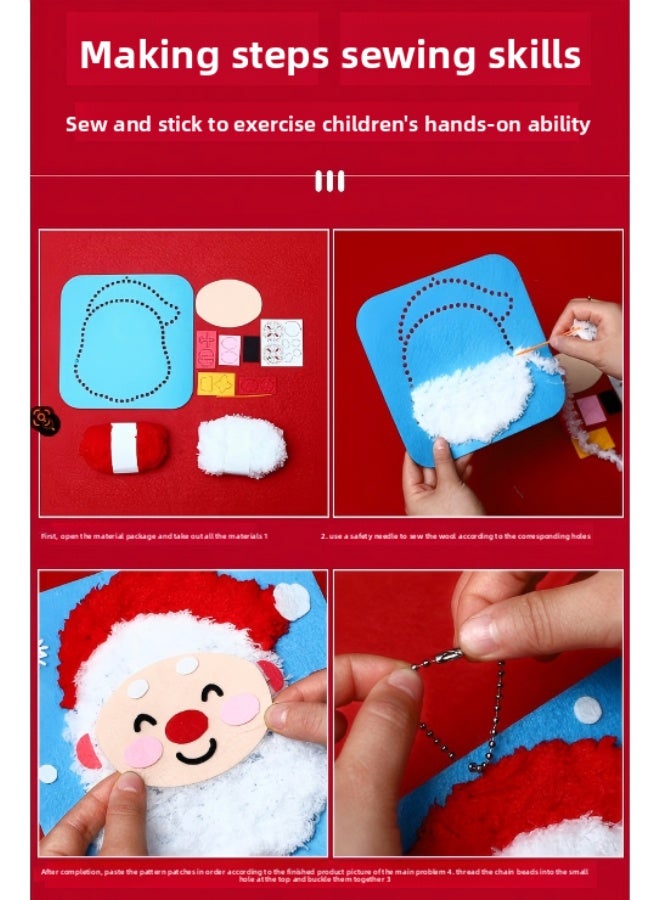 زينة عيد الميلاد مواد DIY للرسم بالخياطة اليدوية للأطفال - Image 4