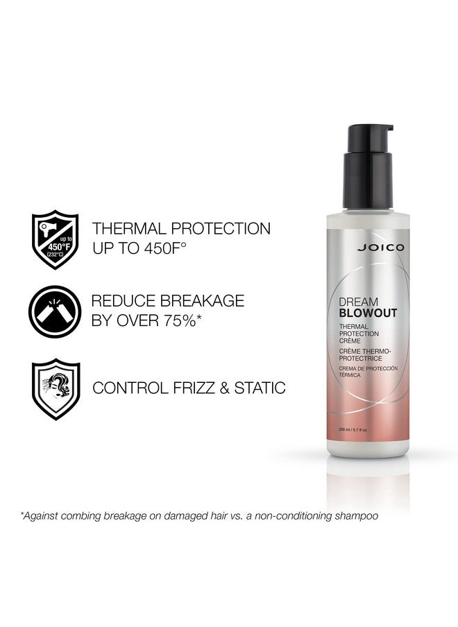 JOICO - Joico Dream Blowout Thermal Protection Crème | For Most Hair Types | Thermal Heat Protection | Control Frizz & Static | Faster Drying Time | Humidity Protection | Reduce Breakage | 6.7 Fl Oz - Image 1