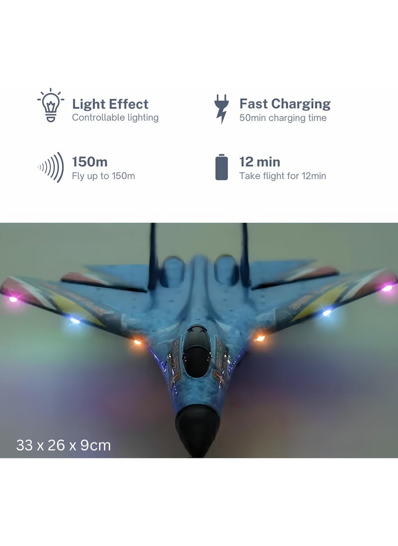 TOY GARDEN - SU-27 Aircraft Radio Controlled Fighter Plane – RC Toy for Kids, Boys & Girls, Battery Charger, Light Effects, Indoor & Outdoor Fun, Beginner-Friendly - Image 1