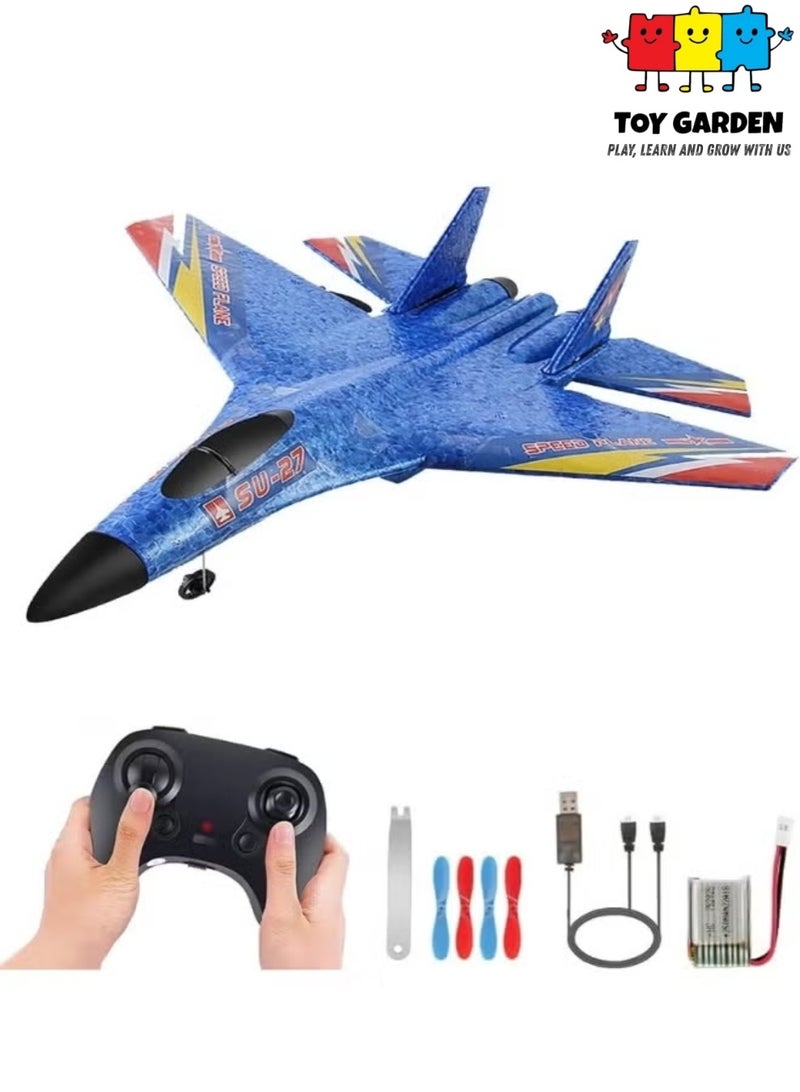 TOY GARDEN SU-27 Aircraft Radio Controlled Fighter Plane – RC Toy for Kids, Boys & Girls, Battery Charger, Light Effects, Indoor & Outdoor Fun, Beginner-Friendly - Image 1