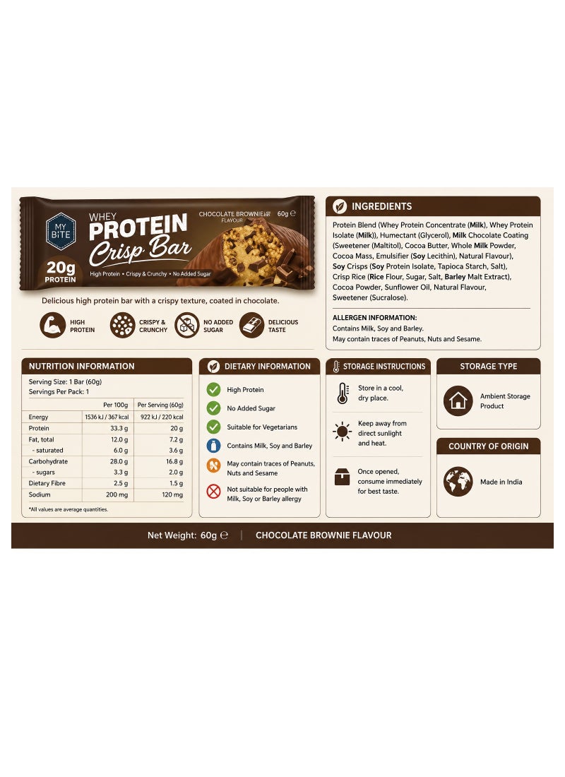 Lite Bite Crisp Whey Protein Bar - Image 4