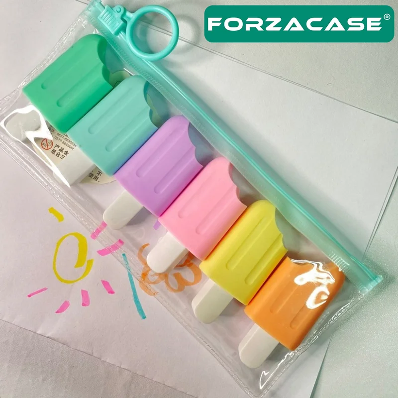 فورزاكاس Colored Highlighter Ice Cream Pen (6 Pieces) - FC394