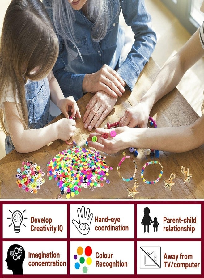 Eksha Beads for Children Crafts Children's Jewelry Making Kit, Disc Beads's for Jewelry Making, Bracelets Kit Beads Set for Bracelet, Necklace, Earring, Ring - Image 4