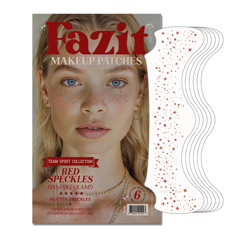 Fazit Beauty Face Makeup Patches  Waterproof Red Speckles  Temporary  6 Count