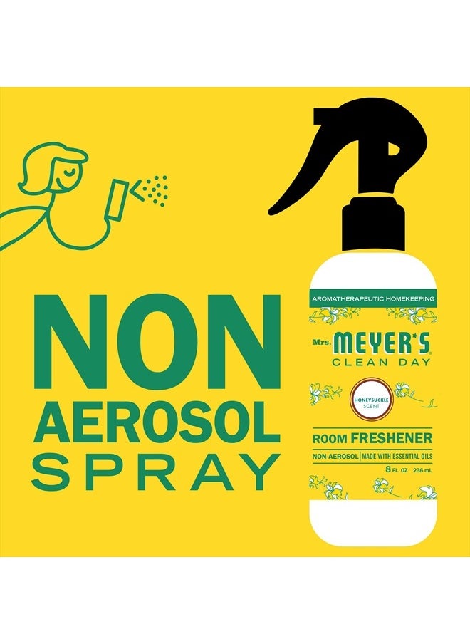 Mrs. Meyer's Clean Day Room and Air Freshener Spray, Non-Aerosol Spray Bottle Infused with Essential Oils, Honeysuckle, 8 fl. Oz  - Image 3