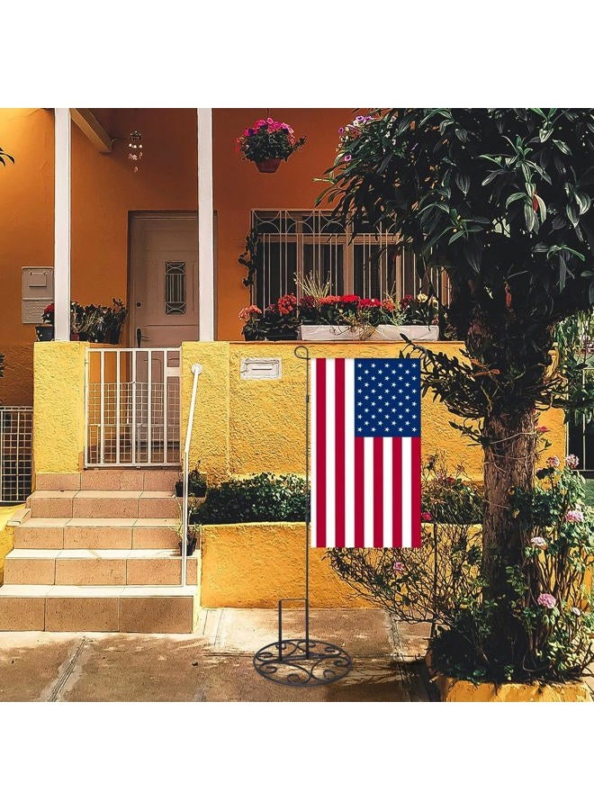 ESTTOP Flag Metal Elegant Scroll Stand Base | Sturdy 2 lbs Solid Steel | Black | Designed for Garden Flag Stands | 11 Inches Wide x 6 Inches High | Outdoor American Flags and Seasonal Holiday Decor - Image 5