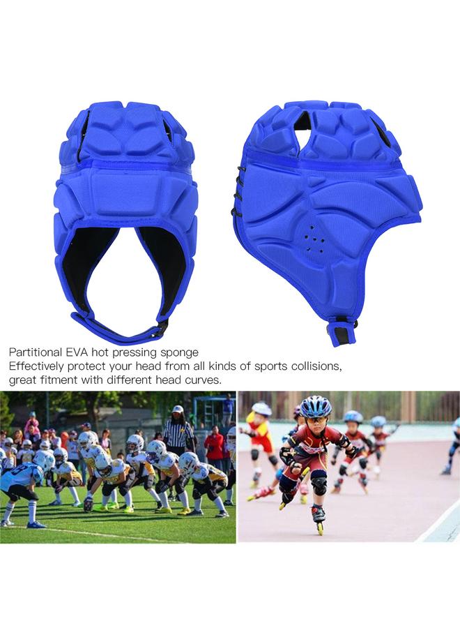 Professional Football Baseball Sports Helmet Rugby Goalie Roller Hat Head Guard ProtectorBlue M