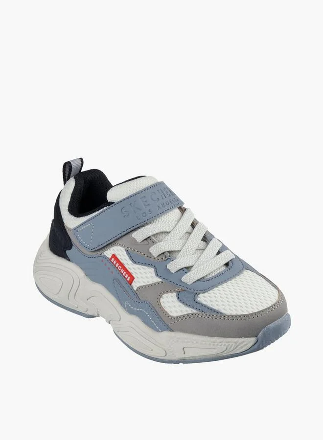 سكيتشرز Boys MEGA-QUAKE Hook & Loop Sneakers