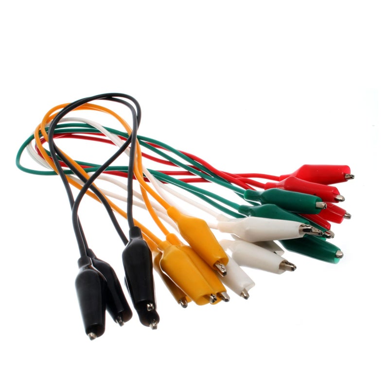 Generic Crocodile Wire 2PCS (Big) - 22AWG Copper Wire with PVC Insulation - Multicolor