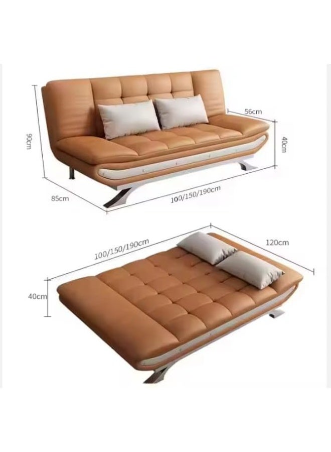 Poppins Home Stylish Modern Sofa Bed â€“ Standard Size, Premium Fabric, Solid Pine Wood Base (Black Charm) - Image 2