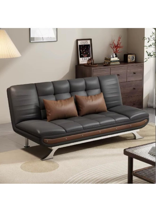 Poppins Home Stylish Modern Sofa Bed â€“ Standard Size, Premium Fabric, Solid Pine Wood Base (Black Charm) - Image 1