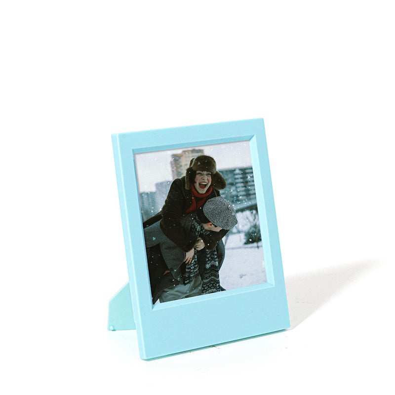 Blue Foldable 5 Inch Resin Photo Frame Multipurpose Desktop Display Stand - Image 2