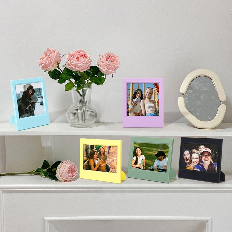 Blue Foldable 5 Inch Resin Photo Frame Multipurpose Desktop Display Stand - Image 5