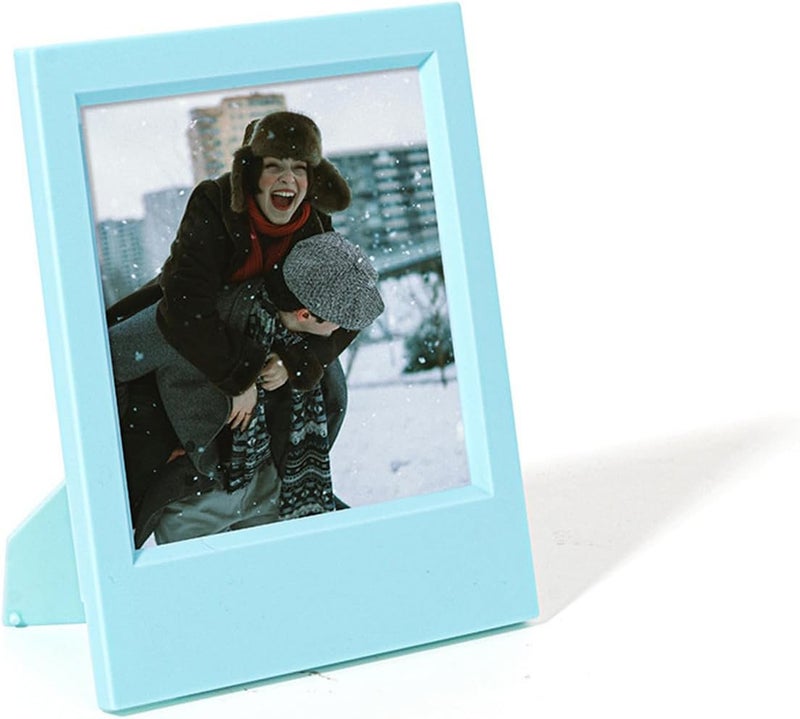 Blue Foldable 5 Inch Resin Photo Frame Multipurpose Desktop Display Stand - Image 1