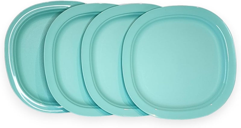 Tupperware Microwave Reheatable Luncheon Plates 95 Set of 4 in Mint Green - Image 4