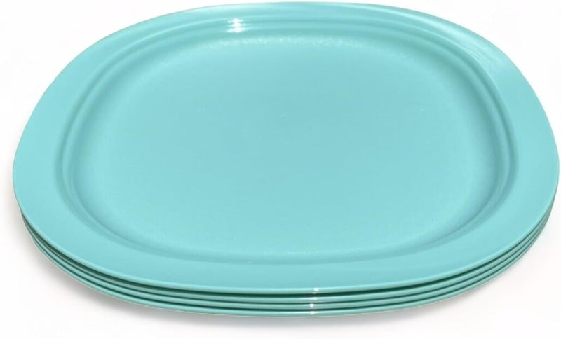 Tupperware Microwave Reheatable Luncheon Plates 95 Set of 4 in Mint Green - Image 3