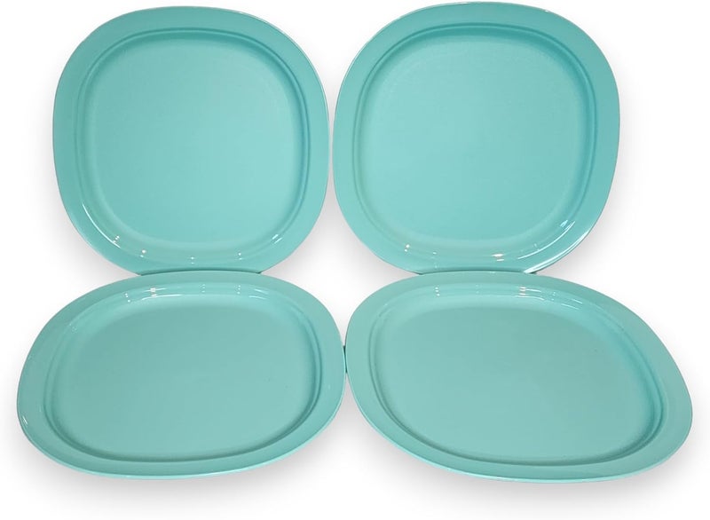 Tupperware Microwave Reheatable Luncheon Plates 95 Set of 4 in Mint Green - Image 1