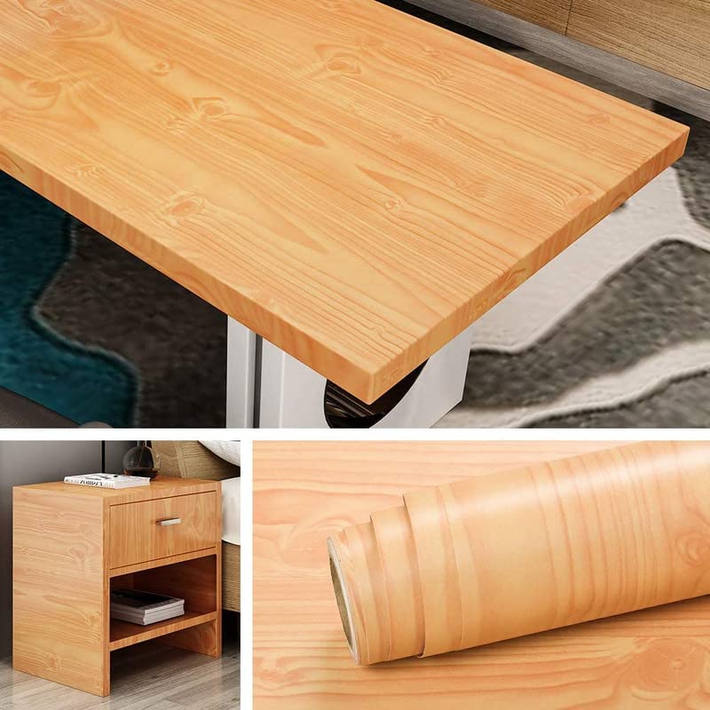GK Trading Starlite Self Adhesive Wood Grain Wallpaper Waterproof Old Furniture Vinyl Stickers Wooden Door Wardrobe Desktop PVC Wall Papers (2x6 Feet) - Image 1