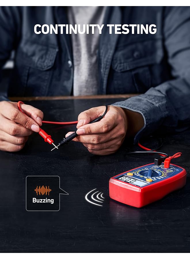 Astroai Digital Multimeter Voltmeter Ohmmeter Ammeter Multi Tester Meter With Backlit Lcd Electronic Test Meter Measures Voltage, Current, Resistance; Tests Continuity, Diode - Image 3