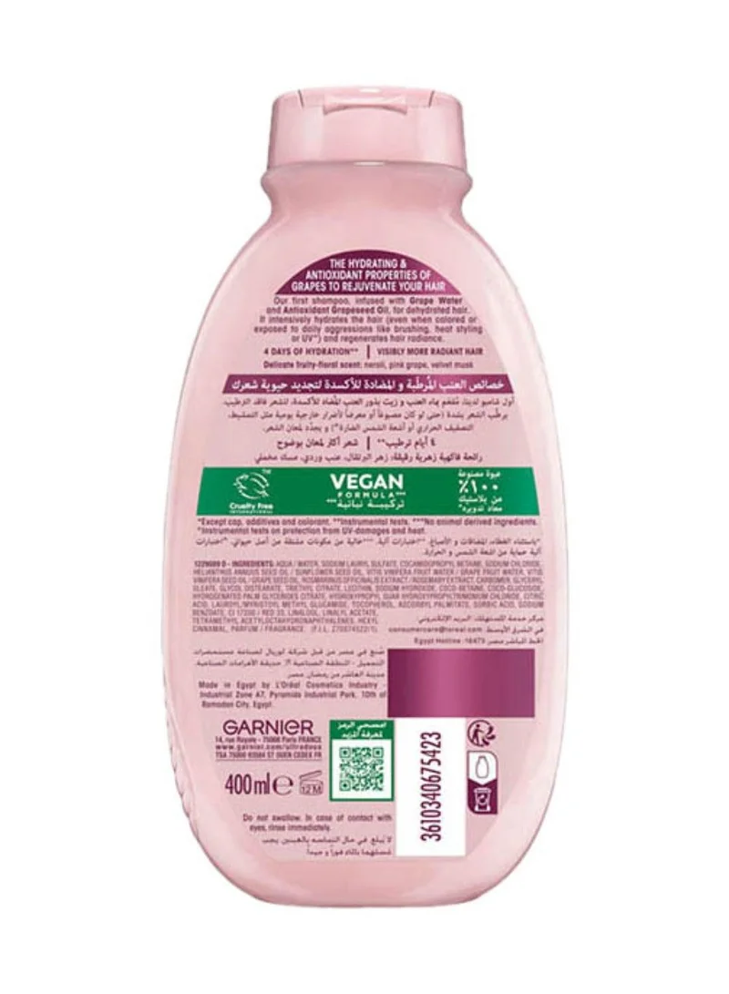 garnier Ultra Doux Grape Moisture - Hydrating Regenerative Shampoo for Dehydrated Hair - 400ml