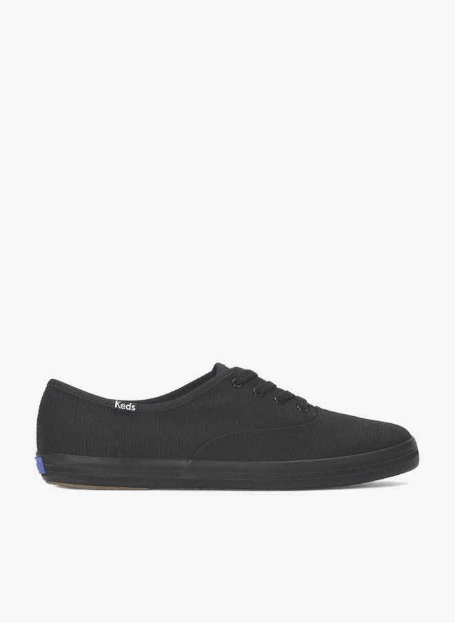 Keds Women's Champion Originals Lace Up Canvas Casual Sneaker Black