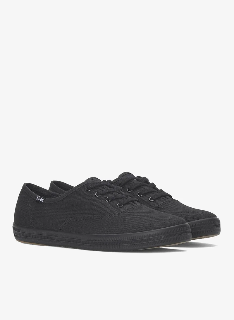 Keds Black/Black Keds Women's Champion Originals Lace Up Canvas Casual Sneaker Black for Women | Best Price UAE
