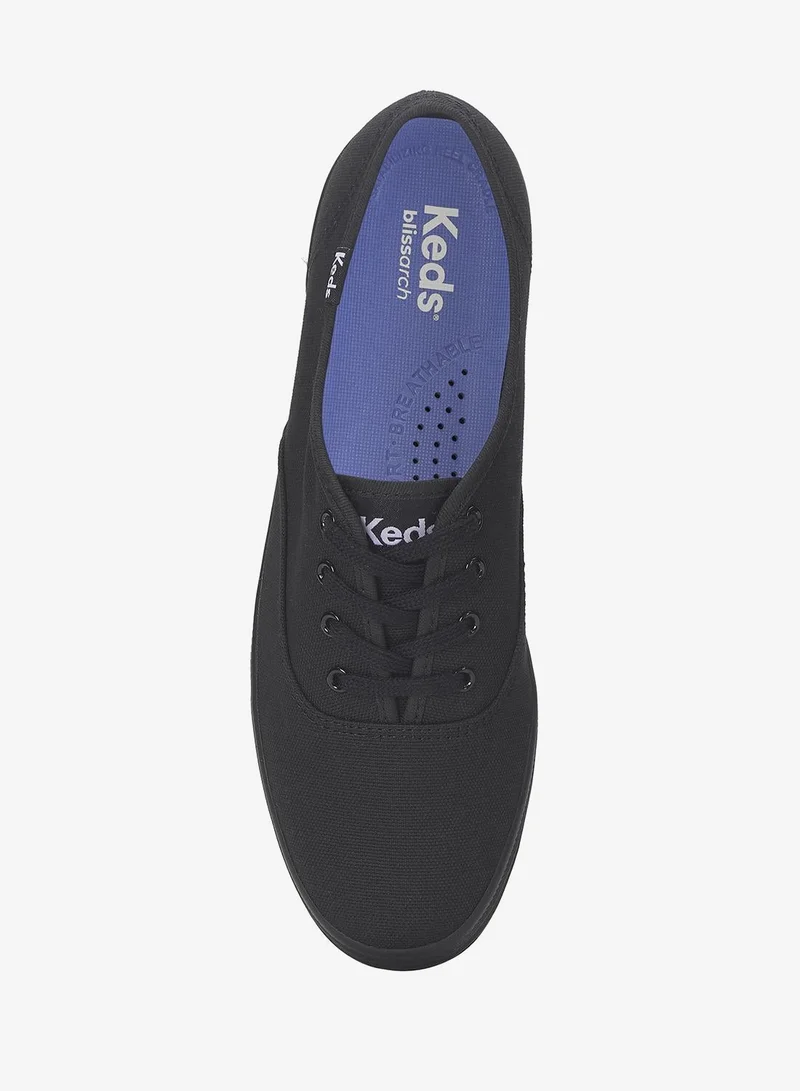 Keds Black/Black Keds Women's Champion Originals Lace Up Canvas Casual Sneaker Black for Women | Best Price UAE